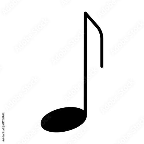 Music note icon. Vector pictogram