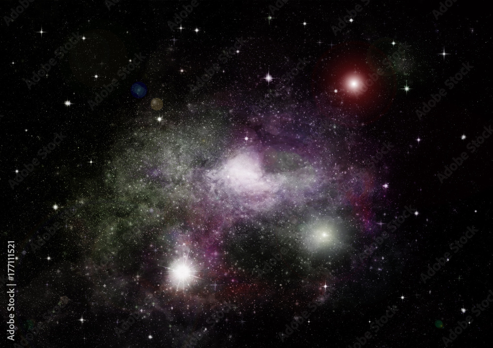 galaxy in a free space galaxy in a free space