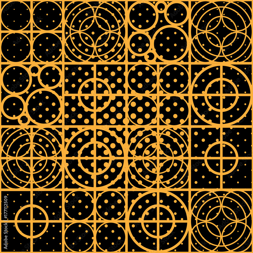 Geometric Circle Pattern with Dotted Effect Geometric Circle Pattern with Dotted Effect
