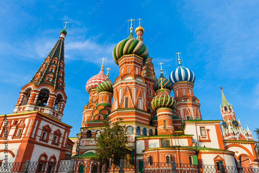 Obraz premium St. Basil's Cathedral in the morning, Moscow, Russia