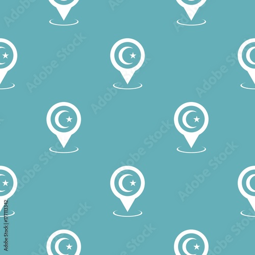 Mosque map pointer pattern seamless blue photo