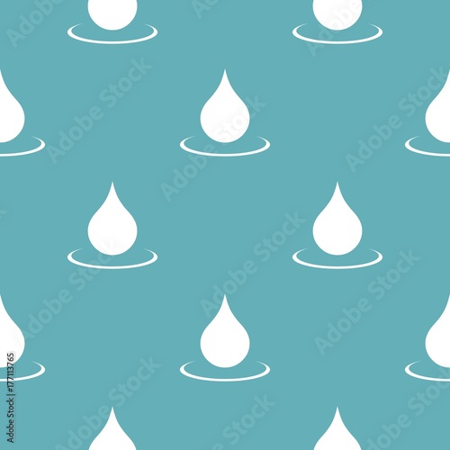 Water drop pattern seamless blue