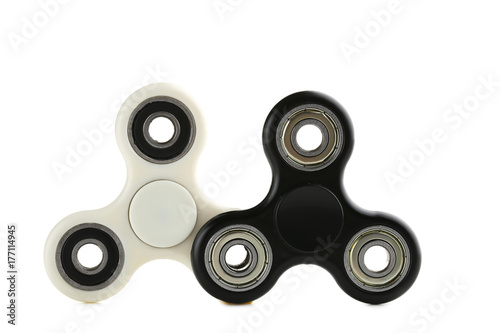 Fidget spinner toys isolated on white