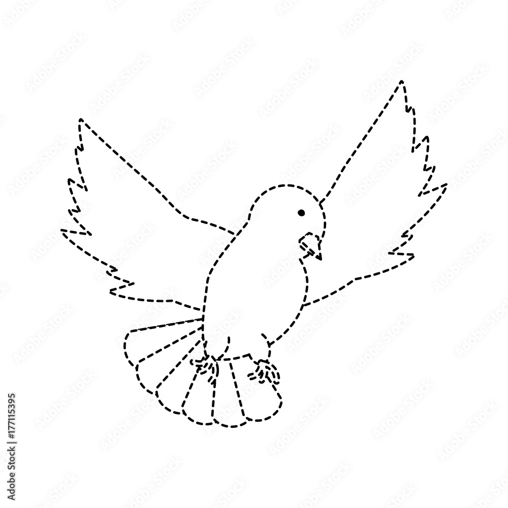 Fototapeta premium peace dove icon over white background vector illustration