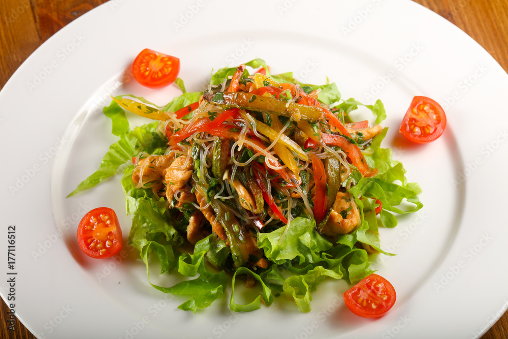 Salad with chicken and glass noodle Salad with chicken and glass noodle