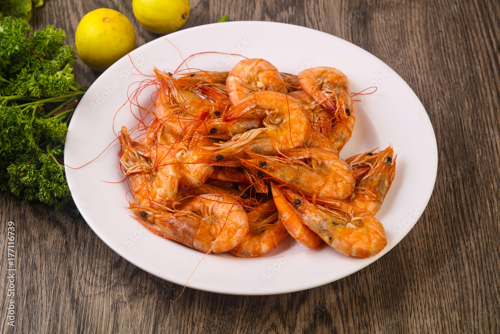 Boiled prawns Boiled prawns