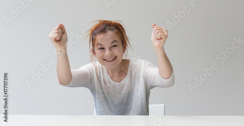 girl happy