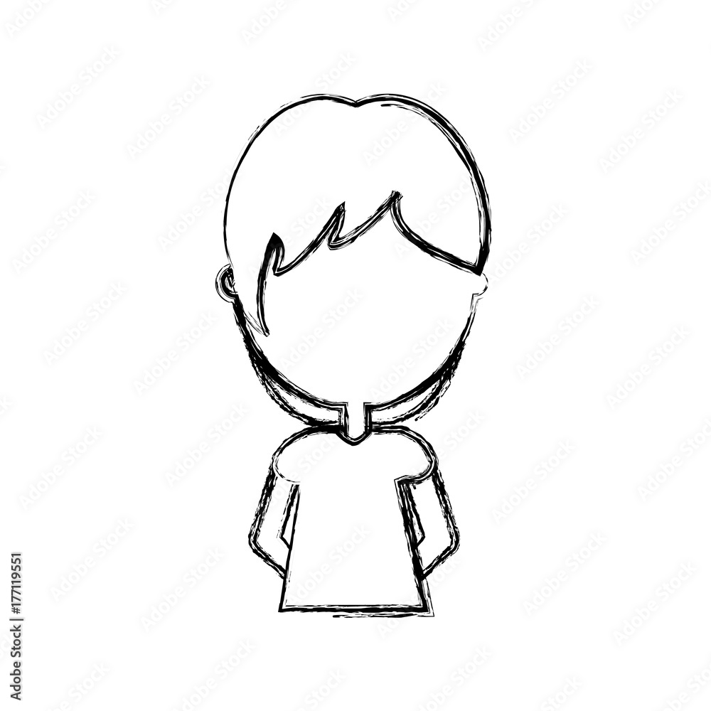 avatar boy icon over white background vector illustration avatar boy icon over white background vector illustration