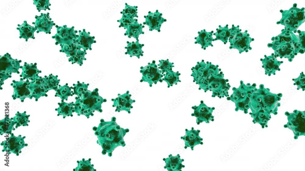 Generic Germ, Virus or Bacteria cells on a white background.
