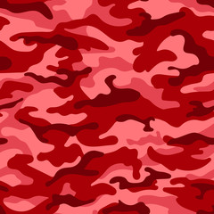 Fototapete Tarnmuster Rotes Camouflage Tarnmuster Modern  © Glitter_Klo