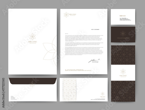 Branding identity template corporate company design, Set for business hotel, resort, spa, luxury premium logo, vector illustration