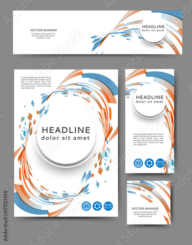 Set of promotional flyers