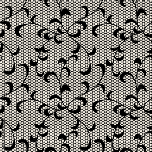 Black leaves lace pattern. Objects grouped and named in English. No mesh, gradient, transparency used.