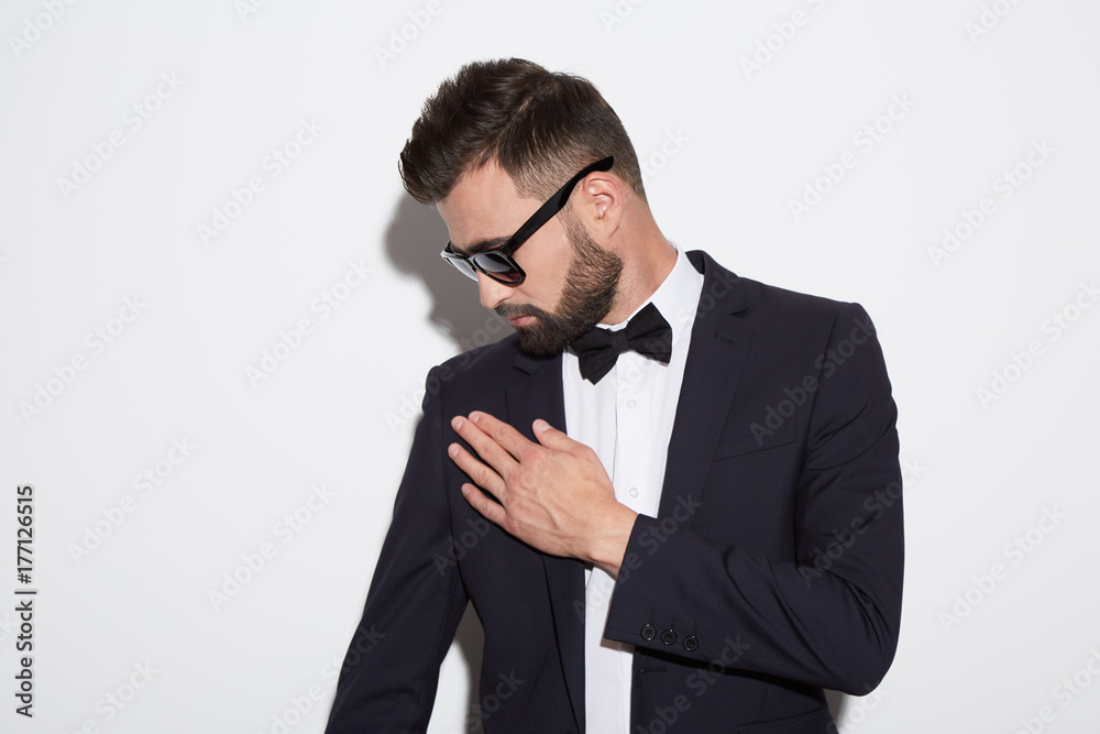 Portrait of handsome man at white background Portrait of handsome man at white background