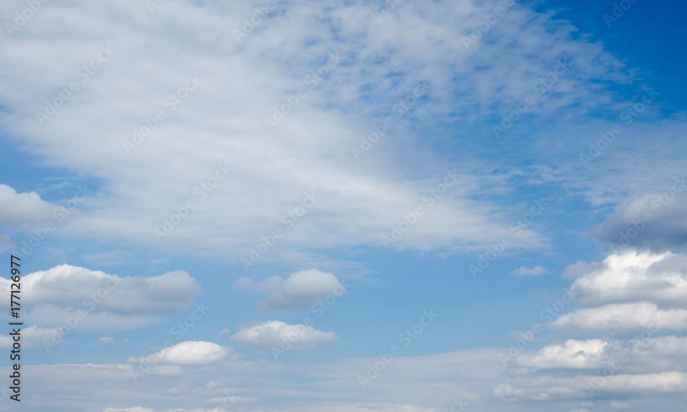 blue sky in white clouds