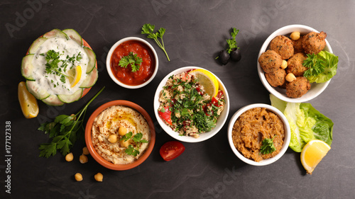 assorted lebanese food © M.studio