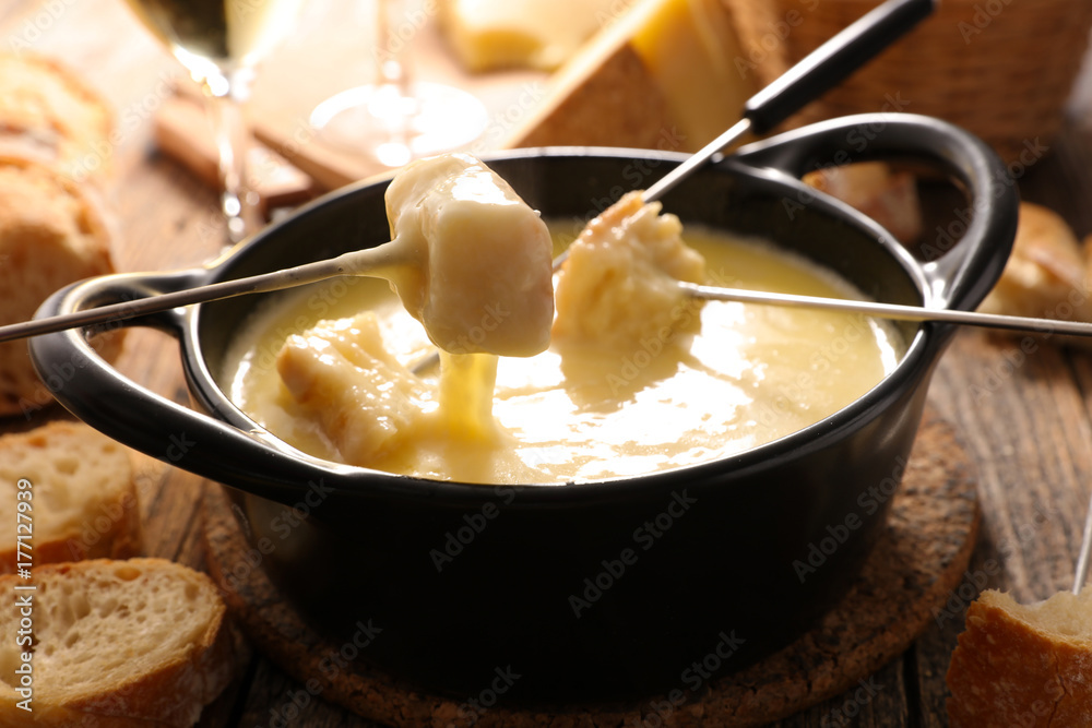 cheese fondue,french gastronomy StockFoto Adobe Stock