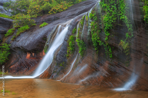 Fototapeta Naklejka Na Ścianę i Meble -  Tham Phra waterfall in Rain Forest inThailand
