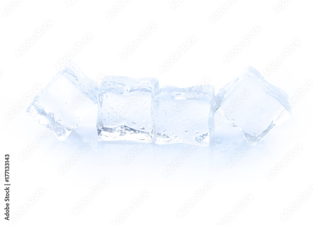 Ice cubes on white background Ice cubes on white background