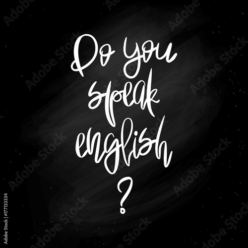 Do you speak English - poster