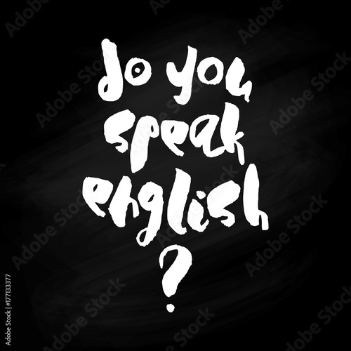 Do you speak English - poster
