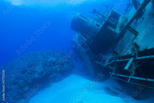 The wreck of the USS Kittiwake has been toppled over by the recent hurricane Nate. The popular dive and snorkel attraction now lies on its side © drew