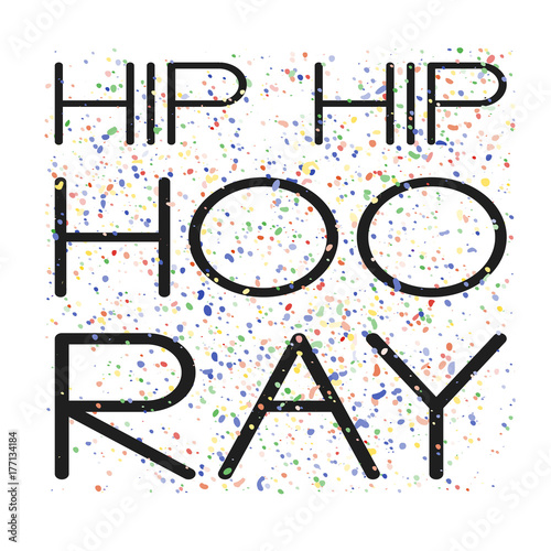 Hip Hip Hooray - decorative template.
