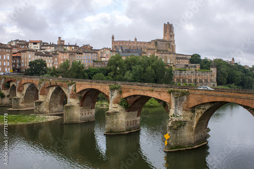 View of the Episcopal City of Albi and the River Tarn. Albi  France