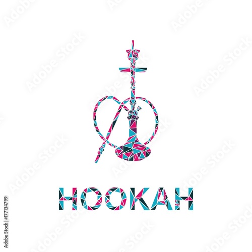 Hookah labels, badges and design elements collection. Vintage shisha logo. Lounge cafe emblem. Arabian bar or house, shop.