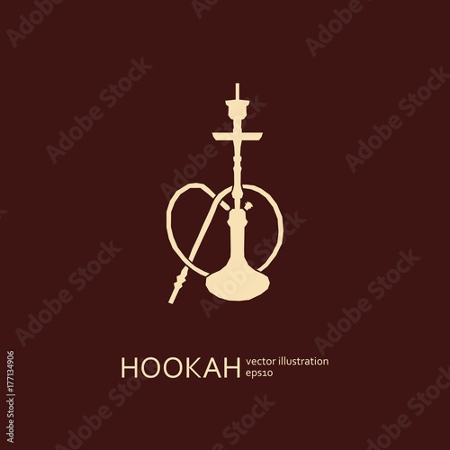 Hookah labels, badges and design elements collection. Vintage shisha logo. Lounge cafe emblem. Arabian bar or house, shop.