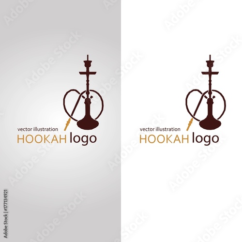 Hookah labels, badges and design elements collection. Vintage shisha logo. Lounge cafe emblem. Arabian bar or house, shop.
