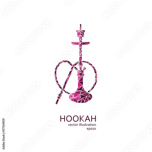 Hookah labels, badges and design elements collection. Vintage shisha logo. Lounge cafe emblem. Arabian bar or house, shop.