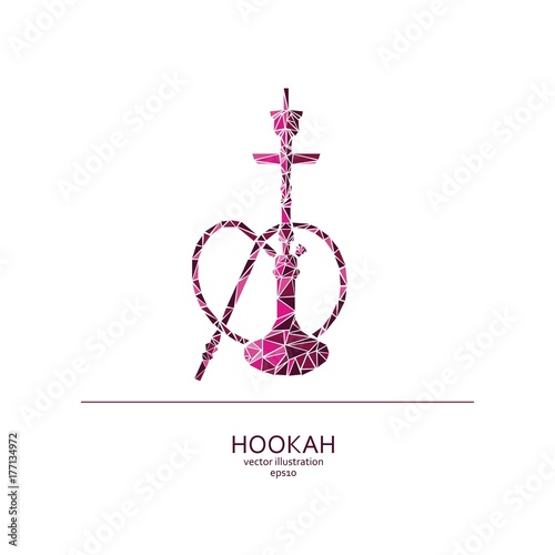 Hookah labels, badges and design elements collection. Vintage shisha logo. Lounge cafe emblem. Arabian bar or house, shop.