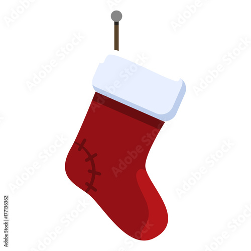 Vector Color Flat Icon - Red Christmas Stock