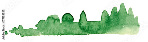 Obraz na płótnie bushy watercolor painting