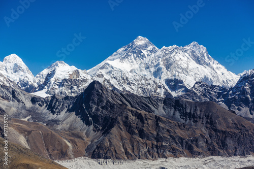 Snowy mountains of the Himalayas