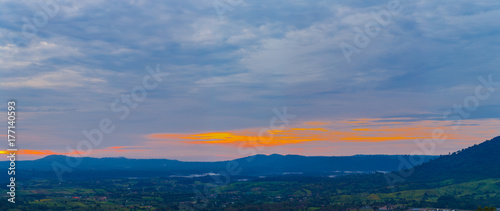 Viewpoint at Khao Kho sunset in Phetchabun, Thailand