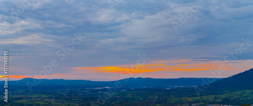 Viewpoint at Khao Kho sunset in Phetchabun  Thailand