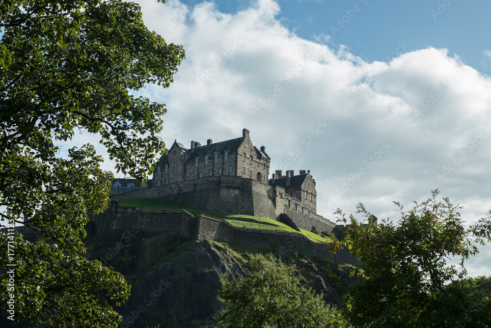 Edinburgh castle on top of the hill