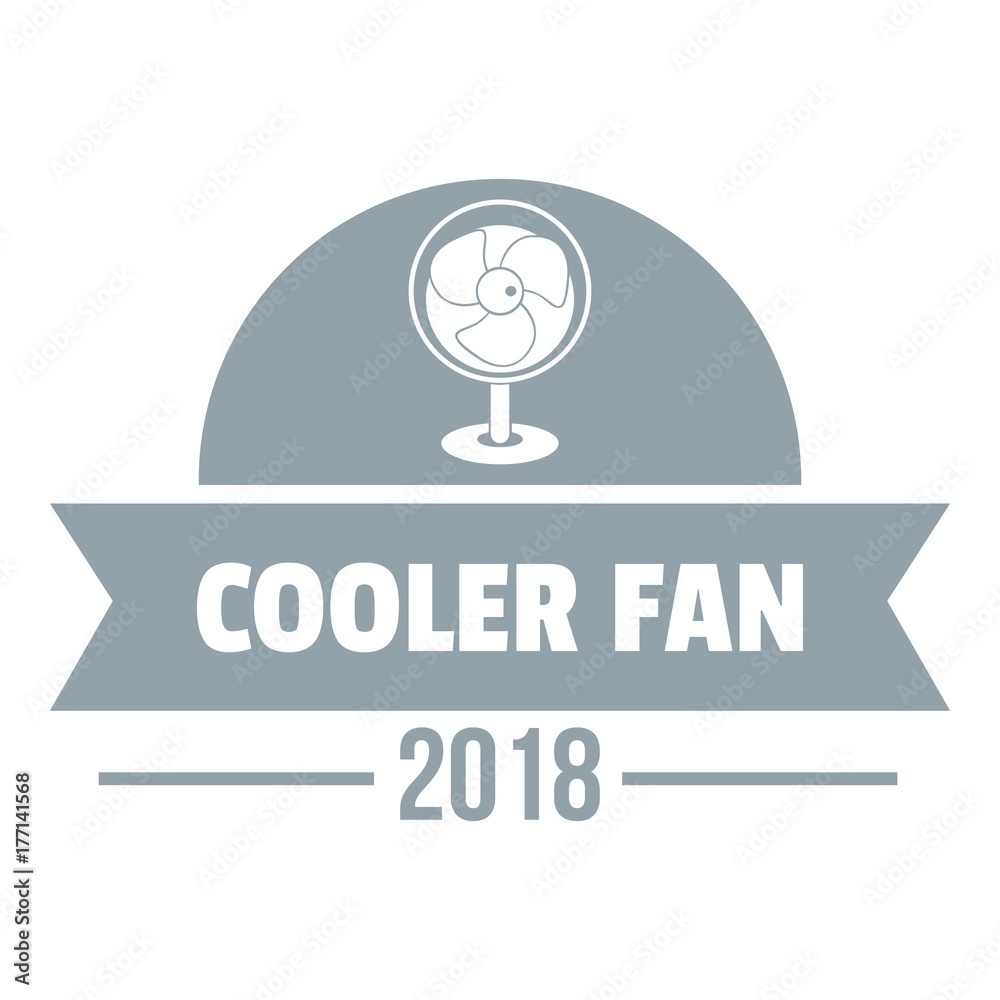 Fan cooler logo, simple gray style Fan cooler logo, simple gray style