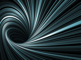 Abstract digital background, dark spiral tunnel