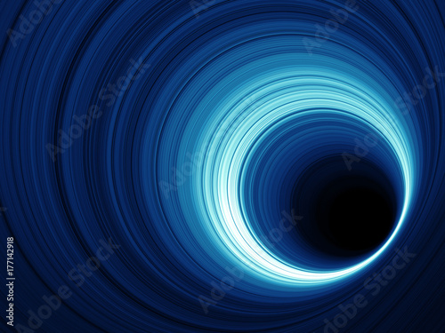 Abstract blue digital background, 3 d tunnel