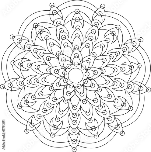 Mandala vector for coloring book