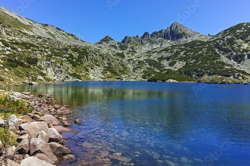 Fototapeta Naklejka Na Ścianę i Meble -  Amazing landscape with Valyavishki lakes and Dzhangal peak, Pirin Mountain, Bulgaria