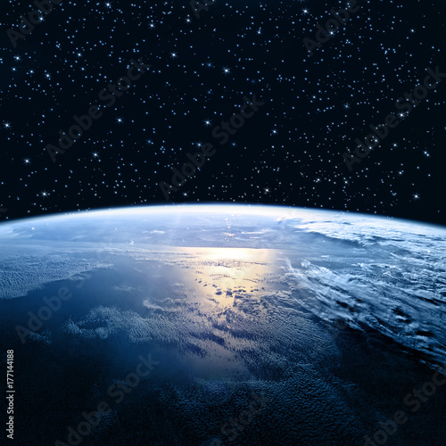 Fototapeta Naklejka Na Ścianę i Meble -  Earth from Space. Best Internet Concept of global business from concepts series. Elements of this image furnished by NASA. 3D illustration