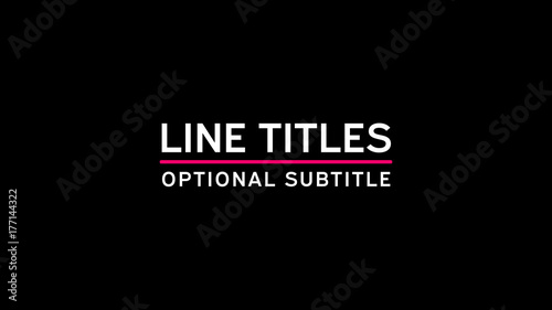 Line Reveal Titles