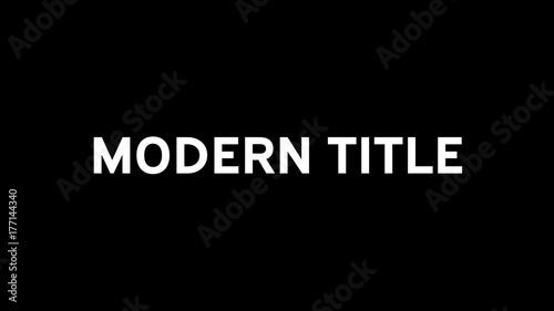 Modern Color Split Titles