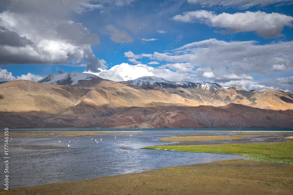Landscape around Tso Moriri Lake in Ladakh, India Landscape around Tso Moriri Lake in Ladakh, India