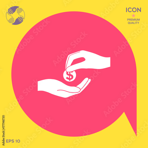 Receiving money icon