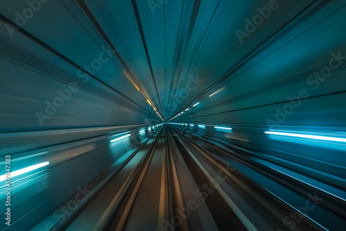 Long exposure view of tunnel